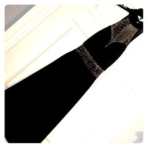Mesh, sequin black homecoming/prom dress